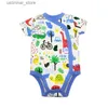 Rompers 3PCS/LOT Soft Cotton Baby Bodysuit Fashion Baby Boys Girls Clothes Infant Jumpsuit Overalls Short Sleeve Newborn Baby Clothing L47