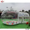 Actividades de juegos al aire libre 5m Long Kids Party Transparent Inflable Bubble Ball Igloo Dome Corte con globos White Bubble House para eventos de fiesta al aire libre