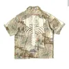 Men's Casual Shirts 23SS KAPITAL Hirata Hiroshi Japanese Bone Hawaiian Printed Cuban Collar Short Sleeved Shirt Men