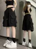 Jeans femminile Zoki Strtwear Hip Hop Shorts Women Vintage Harajuku High Waist Y2K pantaloni corti tasche coreane casual bf Shorts estate y240408