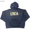 classic loose designer hoodie balencigs Fashion Hoodies Hoody Mens Sweaters High Quality trendy brand couple style front and back American grain paper tape let