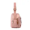 DrawString Nylon Canvas Japanese Style Simple Casual One Shoulder Crossbody Liten Square Bag