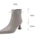 Stivali chic fashion women women grigio caviglia serpentina mista cortine cortinetti sottili tacchi alti pompe da ballo laterale con cerniera inverno stivaletti invernali