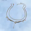 قلادة قلادة Lacteo العصرية الجديدة CCB حبات Strand Star Necklace للنساء Multilayer Choker Jewelry Jewelry GIFTS240408