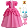 Chiffon Lace Girls Cosplay Dress Baby Kids Vestidos Party Dresses Carnival Halloween Costume i 311 år 240326
