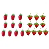 Décoration de fête 10pc Strawberry Artificiel Decors réalistes simulation de modèle de fruit Propographie accessoires Kitchen Decoratons 95