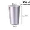 Tasses 1pc tasse 230 / 360/500/600ml 304 Acier inoxydable durable facile à transporter Portable adapté pour le café Home Cuisine Haute qualité