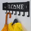 Hooks Wall Key Holder Iron Mail Rack Mounted 7 With Screw For Entryway Doorway Hallway