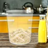 Bouteilles de rangement transparent de riz contenant des contenants de récipient alimentaire pour la cuisine à l'air serré l'animal