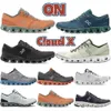 0n Designer Chaussures Cloud x Sneaker triple noir blanc aloe rouille alliage rouge gris tempête bleu orange bas sneakers sportifs