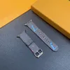 Lüks Apple Watch Band 38 40 41 42 44 45 49 mm Çiçek Deri Saatler Iwatch 9 8 7 6 5 4 SE Tasarımcı Çiçek Baskılı Akıllı Saatli Saat Bantları