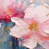 Résumé Blossom Flower Huile Paint sur toile Grande Mur Art Wall peint à la main Pink Floral Mur art personnalisé PEINTURE MODIFICATION MORD