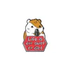 Épingles en émail mignonnes mignons en émail personnalisé Fox Shiba inu Hamster Brooches Shirt Badge Sac Gift à réchauffement climatique Gift For Kids