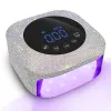 Séchoirs Sound Alerte lampe à ongles rechargeable avec strass 54W Gel Lacque Dryer sans fil Light UV pour ongles LAMPE DE LED UV Nail sans fil