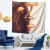 Tapisseries champignons sur une décoration murale d'arbre tapisserie moderne salon personnalisable cadeau doux tissu inodore