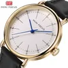 Fashion Simple Mens Watch Imperproof Le cuir en cuir STRAP Quartz Watch Designer Montres