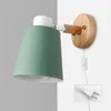 Wall Lamps Nordic Modern Simple Bedside Lamp Creative Light Luxury Living Room Bedroom Stairs Balcony Corridor Children Red