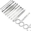 Kit 15 i 1 Manicure Set Professional Nail Clipper Finger Piffer Nails Art Multifunktionella skönhetsverktyg S S S S S Sandark kniv bästa gåvor