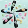 Accessories Nail Charm 120pcs Flower Nail Charms for Acrylic Nail 3d Nail Charms with Flowers Pearls Shape, Nail Art Decoration Accessories