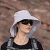 Bandanas Summer Hats For Women Outdoor UV Anti Neck Protection Sun Visors Lady Fishing Hiking Wide Brim Shawl Sunscreen Cap