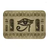 Carpetes egípcios Anubis Ornamento na porta do frente tapetes étnicos antigos do Egito Hieróglifos Banheiro Cozinha Tapete de Carpetes