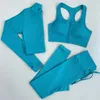 Set attivi set sveic set da yoga set da donna fitness con cerniera sport reggiseno a manica lunga top abbigliamento sportivo leggings guscio abito da palestra abbigliamento da palestra