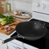 Pans Choose non stick AquaShield Wok Pan 12 Keep Cool Silicone Handle 3 Quarts 400 F Oven Safe Aluminum Hard Anodized Dishwasher SafeL2403