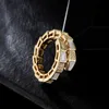 Gift da donna classico regalo colorato smaltato a forma di serpente anello bohémien regolabile anelli oro 18k oro