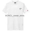 Herr t-shirts 2023 herrar ultratunn sommar bomullsskjorta avslappnad t-shirt kärlek hjärttryck o-hals kortärmad topp h240408