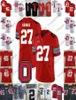 Ohio State Buckeyes 27 Eddie George 32 Jack Tatum 36 Chris Spielman 45 Archie Griffin 9 Johnny Utah Vintage Red White Jersey 4xl4673336