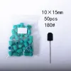 Bits 50PCS Green Nail Sanding Caps 1 Rubber Nail Drill Bit Polishing Nail Art Rotating Remove Burrs Manicure Pedicure Accessory Tool