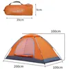 Enkele tent 2 Persoon Backpacken Tent verdikking Ultralichte reist Tent Waterdichte wandel Survival Outdoor Camping Fishing Tents 240327