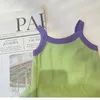 Baby Green Slip sukienka Summer Thin and INS Girls Childrens Beach Wygodne ubrania 240403