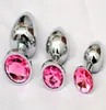 Perles de butin de bouchon anal en métal en acier inoxydable avec bijoux en cristal Les jouets sexuels pour adultes.