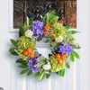 Decorative Flowers Artificial Garland Realistic Vibrant Wreath Long-lasting Christmas For Home Door