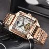 Hommes WEMPS Watch Square Tank Watches Designer Diamond Watches Machinerie automatique Mouvement Bracelet en acier inoxydable Sapphire Glass Watrproof Wrists # 63