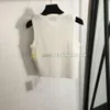 Rhinestone Butterfly Tanks Top Women Sexy Knitted Tops Summer Crew Neck Vest Luxury Knits Tee