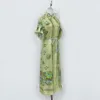 Nouvelle robe imprimée en lin Xianqi Piaopiao