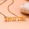 Pendant Necklaces Medical Taylor Equity Swift Necklace Stainless Steel Swift Pendant Meaningful Jewelry Accessories Gift Fans Swifts240408