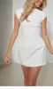 9-color Summer New Solid Color Short Sleeve Sexy Slim Fit High Waist Dress