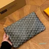 Designerin Männer Frauen Geometrische Muster Kupplung Tasche Luxusmarke Plaid -beschichtete Leinwand überprüfen Druckumschlag.