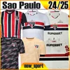 2024 2025 SAO Paulo Soccer Jerseys Lucas # 7 J A M E S # 19 ROSA DANI ALVES 23/24 ALISSON PABLO LUCIANO IGOR GOmes Pablo Maia Pele Men Kid Kit Socks Sets Football Shirts