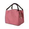 Bolsas de armazenamento Moda Luncher Cooler Box Isoled Canvas Bag Térmica Picnic Tote para mulheres Crianças V3C0