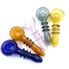 Bowl Glass Hand Pipes Dry Herb Solid Color 10.5cm Oil Burner Smoking Oil Rigs Glass Pipes Tobacco Glass Water Pipe