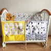 Mulin Tree Baby Bawełniane łóżko wisząca torba do przechowywania Crib Organizator zabawek Kieszeń na pieluszkę do łóżeczka 60*50 cm 240328