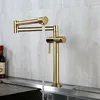 Kitchen Faucets Brass Sink Faucet Cold Mixer Single Hole Two Handle Folded High Top Quality Tap