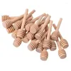 Spoons 30pcs Honey Bar Stick Stir Wooden Dippers Mini Long Spoon Jar 8cm For