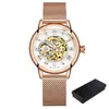 Montre-bracelets Femmes Regardez Rose Gold Montre Femme 2024 Fashion Fashion Mesh Fashion Mech Relojes para Mujer Luxury Wrist Watches Reloj