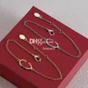 Metalen ketting bedelarmbanden Designer Letter Brief armbanden kettingen 18k gouden armbanden trendy sieraden