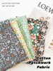 160 cm * 50cm Floral Cotton Tissu Coton Popline Tissu Fleurs Fleurs pour la couture de vêtements DIY Fabriqué à la main par demi-mètre 240328
